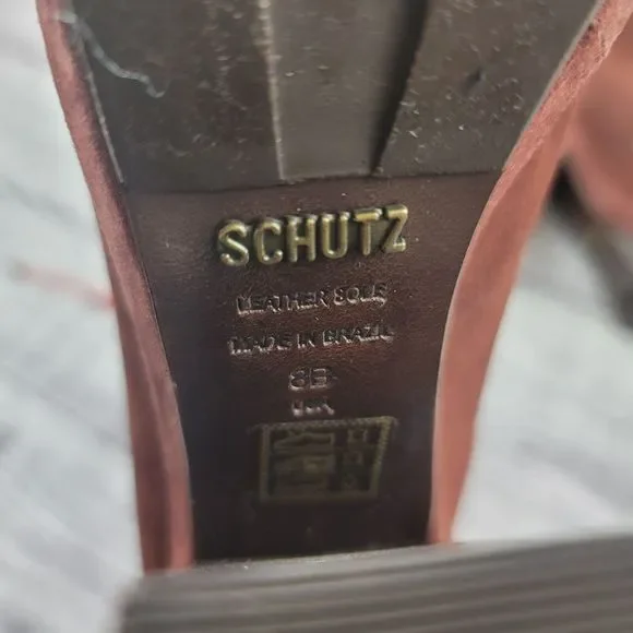 Schutz Dalenna Rabbit Hair Boots Size 8 B - Picture 7 of 9